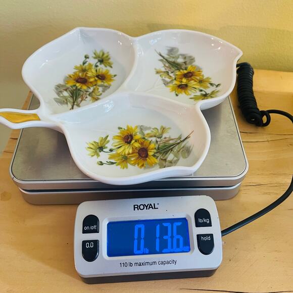 Vtg Leaf Yellow Daisy Flowers Nut Dish Candy Trinket Tray Bavaria Germany - Picture 8 of 8